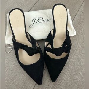 J. Crew Black Suede Slip-Ons, Size 7.5